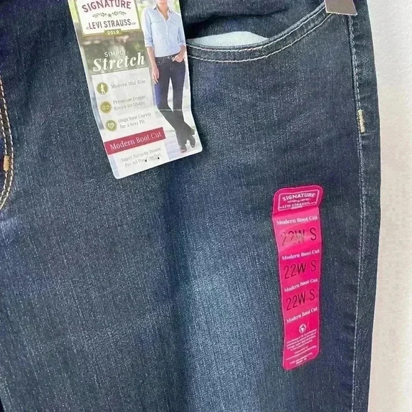 Signature Levi Strauss Modern Bootcut Stretch 22W - Picture 4 of 7